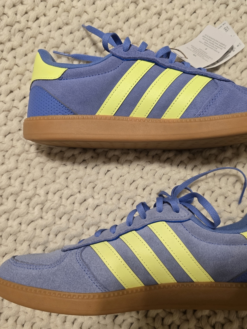 adidas Breaknet Sleek Suede Sneakers in Periwinkle with Gum Sole - Picture 4 of 5